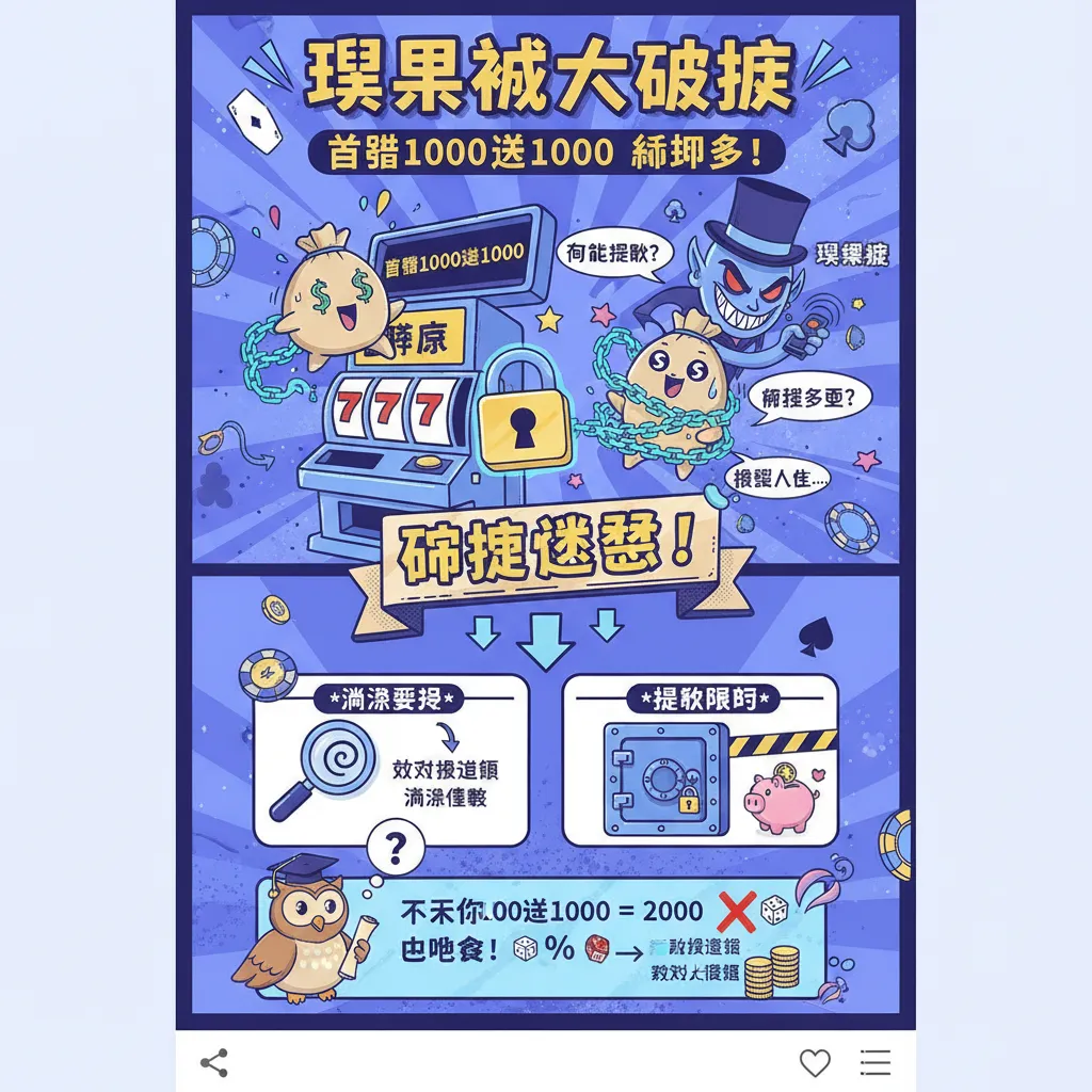 首儲1000送1000：破解娛樂城流水要求與提款限制